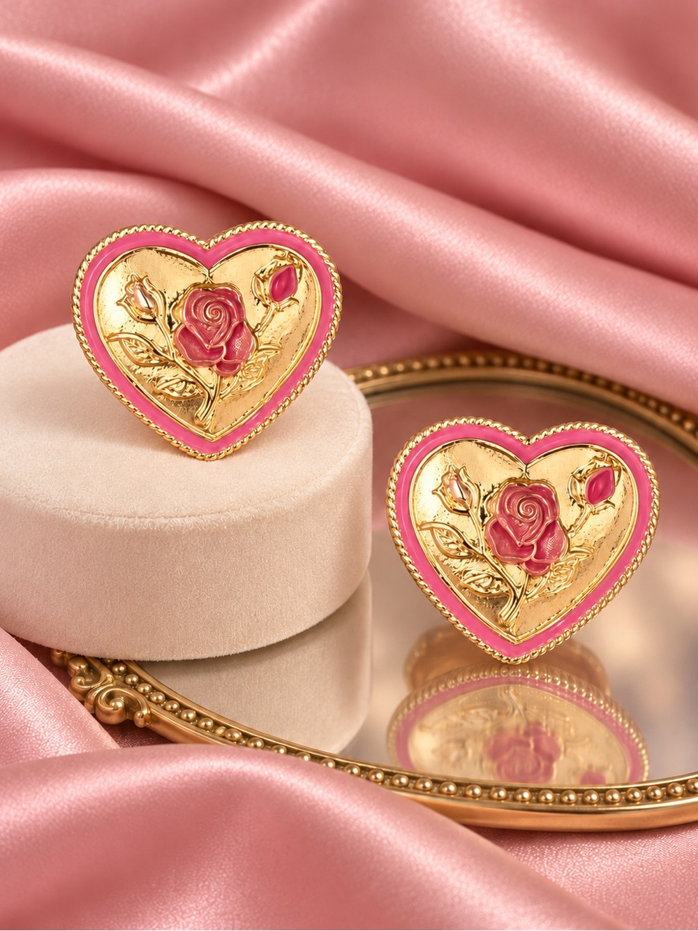 New Pink Heart earrings